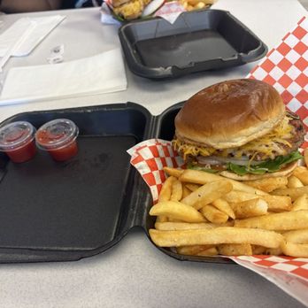 Big Stack Burger - Cheeseburger and fries - Burgers Near Me - Houston, Texas