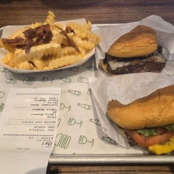Shake Shack National Harbor - Top left: Bacon Cheese Fries Top right: Black Truffle Burger Bottom right: Single ShackBurger - Fast Food Near Me - Oxon Hill, Maryland Shake Shack National Harbor - Top left: Bacon Cheese Fries Top right: Black Truffle Burger Bottom right: Single ShackBurger - Fast Food Near Me - Oxon Hill, Maryland