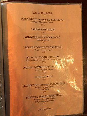 Menu photo 3 Café Voltaire Aix-en-Provence, 13 Menu photo 3 Café Voltaire Aix-en-Provence, 13
