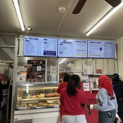 Royal Carryout - Interior with menu view