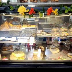 Eat Greek - The Dessert Case.  Baklava, Macarons, Cheesecake...