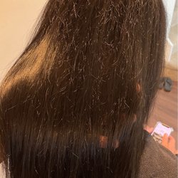 Jackie Shaffer Jasicki - Before: Lots of fly-aways. In more humid weather my hair would get frizzy even after using the straightener.