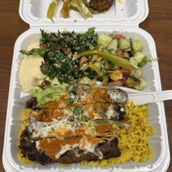 Falafel King - Summer Street - Kafta Kebab Plate