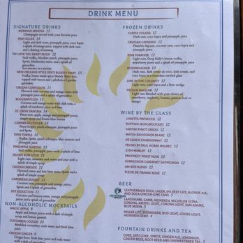 Beach Side Cafe - Drink menu - Cafes Near Me - Frederiksted, Virgin Islands