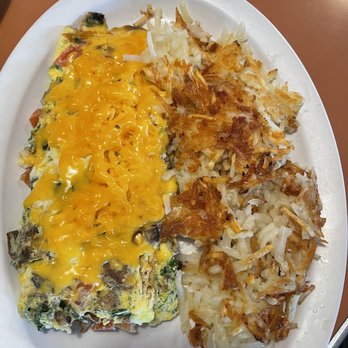 Harbor House Café - Belmont Omelette - huge portions! $15.50 - Breakfast & Brunch Near Me - Sunset Beach, California
