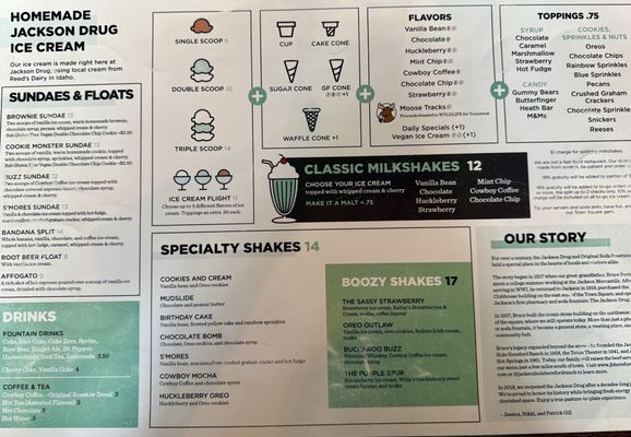 Menu photo 1 Jackson Drug Jackson, WY Menu photo 1 Jackson Drug Jackson, WY