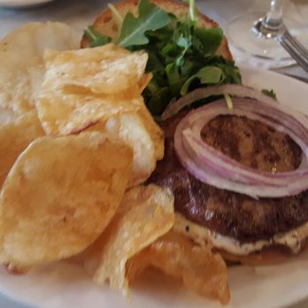 Clover Club - Lamb Burger with kettle chips - Lounges Near Me - Brooklyn, New York
