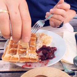 Seitenblick - Die Waffeln sind total köstlich da sie nicht süß ist