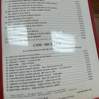 Berni Vietnamese Restaurant - Menu - Vietnamese Near Me - San Antonio, Texas