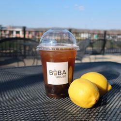 Boba House - A perfect drink for a warm spring day Lemon Black Tea with boba  Ready for dine-in  carry out & delivery