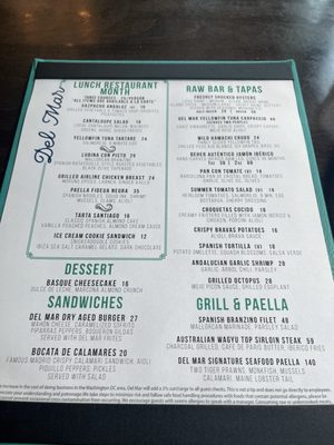 Menu photo 1 Del Mar Washington, DC, DC