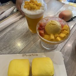 Mango Pancake (2pcs) Mango Passionfruit Mousse Cake Strawberry Mango Juice Sago & Lychee Jelly with Mango Ice Cream Coconut Mango Smoothie-o Mango Pancake (2pcs) Mango Passionfruit Mousse Cake Strawberry Mango Juice Sago & Lychee Jelly with Mango Ice Cream Coconut Mango Smoothie-o