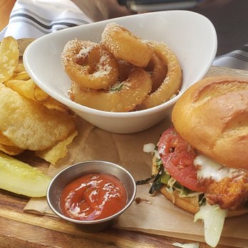 Finneys Crafthouse - Porter Ranch - My son Really Enjoyed his Crispy Chicken sandwich , Homemade Onion Rings and Potato chips !! - New American Near Me - Porter Ranch, California Finneys Crafthouse - Porter Ranch - My son Really Enjoyed his Crispy Chicken sandwich , Homemade Onion Rings and Potato chips !! - New American Near Me - Porter Ranch, California