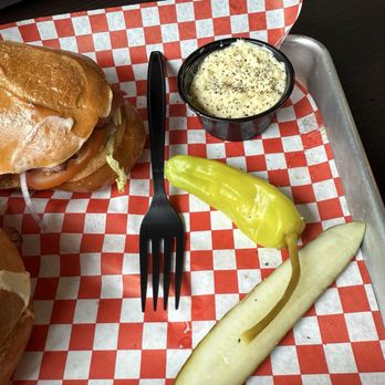 Knockout Deli & Kitchen - Potato salad and complimentary pepper and pickle - Sandwiches Near Me - San Diego, California Knockout Deli & Kitchen - Potato salad and complimentary pepper and pickle - Sandwiches Near Me - San Diego, California