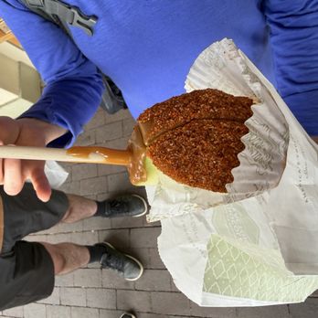 Rocky Mountain Chocolate Factory - Chile caramel apple (half eaten lol) - Chocolatiers & Shops Near Me - Durango, Colorado Rocky Mountain Chocolate Factory - Chile caramel apple (half eaten lol) - Chocolatiers & Shops Near Me - Durango, Colorado