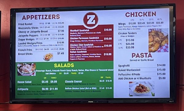 Menu photo 7 Zeppo's Pizza Bakersfield, CA