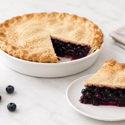 Limited-time Blueberry Pie made with juicy blueberries, all-natural ingredients, and our flaky, buttery crust. Available while it lasts!