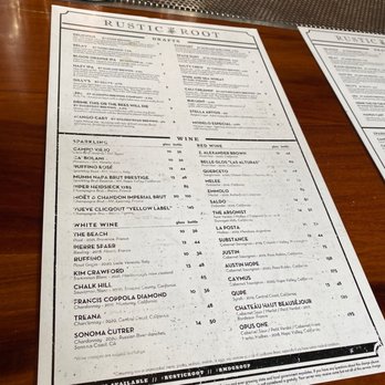 Rustic Root - Menu - Cocktail Bars Near Me - San Diego, California Rustic Root - Menu - Cocktail Bars Near Me - San Diego, California