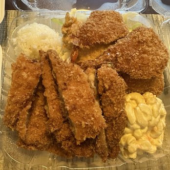 L&L Hawaiian Barbecue - Chicken Katsu, Shrimp and Fish combo. Amazing - Barbeque Near Me - Ceres, California L&L Hawaiian Barbecue - Chicken Katsu, Shrimp and Fish combo. Amazing - Barbeque Near Me - Ceres, California