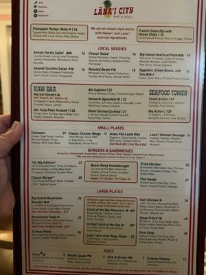 Menu photo 2 Lanai City Grill Lanai City, HI
