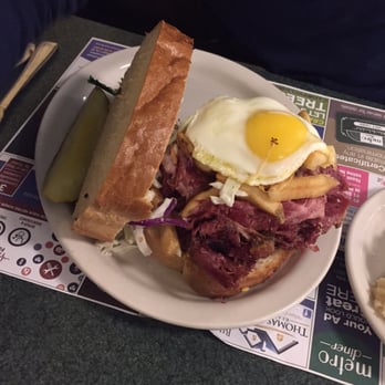 Metro Diner - Pittsburgh sandwich- a little heavy on the bread but good flavors - Diners Near Me - Gainesville, Florida Metro Diner - Pittsburgh sandwich- a little heavy on the bread but good flavors - Diners Near Me - Gainesville, Florida