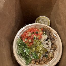 Three bowls - Vegan, Chicken, mixed beef and Chicken Shawarma