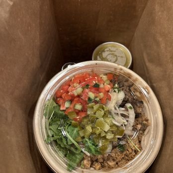 SAJJ Mediterranean - Three bowls - Vegan, Chicken, mixed beef and Chicken Shawarma - Mediterranean Near Me - Mountain View, California