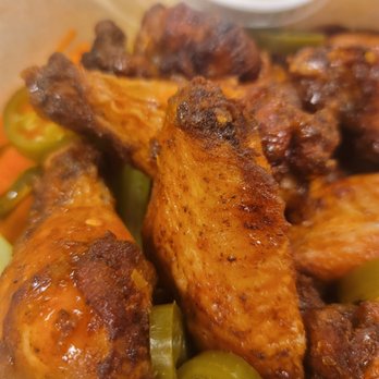Graham St. Pub & Patio - chicken wings and vegetables - American Near Me - Charlotte, North Carolina
