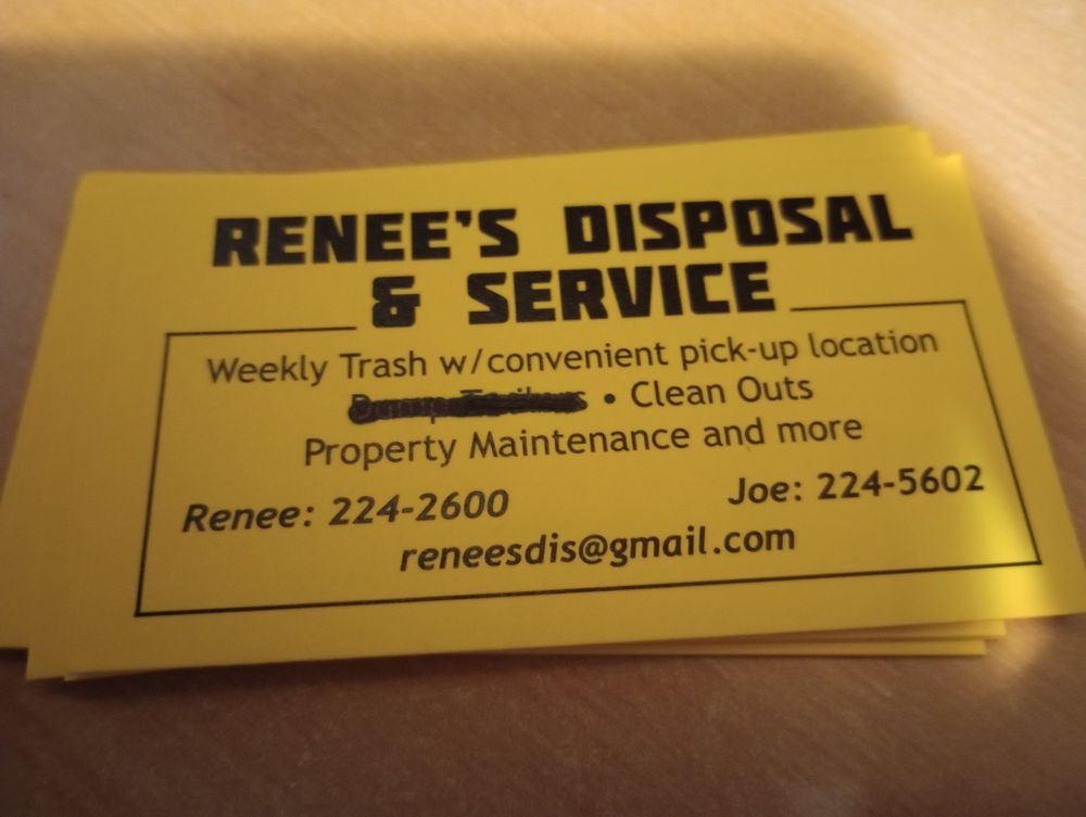 RENEE’S DISPOSAL AND SERVICE Updated June 2024 Dunkirk, New York