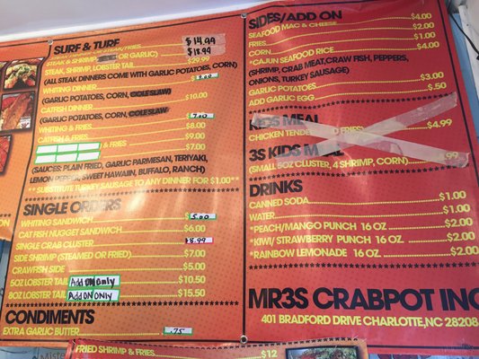 Menu photo 4 Mr3s Crabpot Seafood Takeout Charlotte, NC Menu photo 4 Mr3s Crabpot Seafood Takeout Charlotte, NC