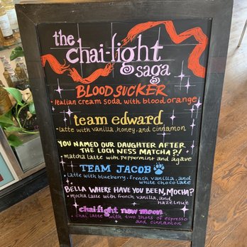 Poindexter - Custom monthly drink sign - Coffee & Tea Near Me - Bloomington, Indiana