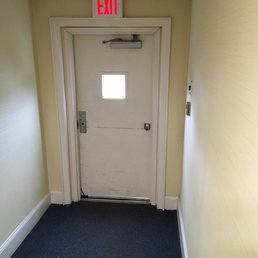 Broken security door Broken security door