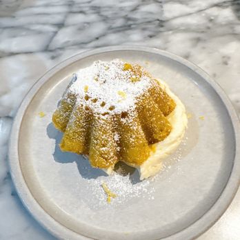 The Cooks' House - Olive oil cake with lemon mascarpone - New American Near Me - Traverse City, Michigan