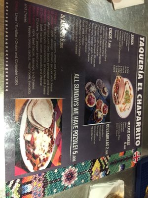 Menu photo 6 El Chaparrito Madrid, M