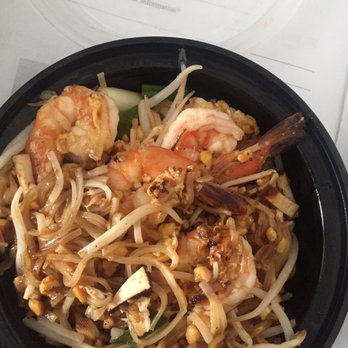 Nur Thai - Shrimp pad Thai lunch special. Not bad. Had 4 shrimps and had to pay and extra $1 for it. - Thai Near Me - Park, New York Nur Thai - Shrimp pad Thai lunch special. Not bad. Had 4 shrimps and had to pay and extra $1 for it. - Thai Near Me - Park, New York