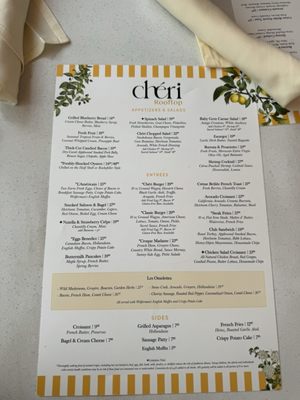 Menu photo 2 Chéri Rooftop Las Vegas, NV