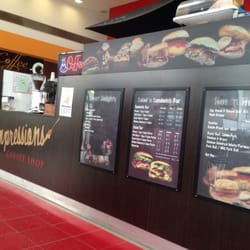 Impressions Coffee Shop - The counter - plus menu.