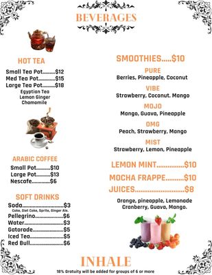 Menu photo 4 Inhale Hookah Lounge Las Vegas, NV Menu photo 4 Inhale Hookah Lounge Las Vegas, NV