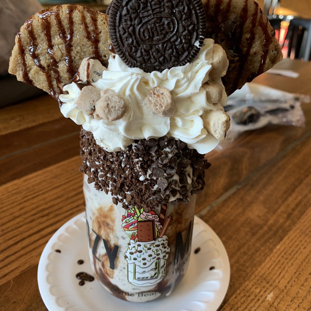 The Crazy Mason - Cookie mashup shake! Cookies were really good. Tons of cookie dough. - Desserts Near Me - Myrtle Beach, South Carolina The Crazy Mason - Cookie mashup shake! Cookies were really good. Tons of cookie dough. - Desserts Near Me - Myrtle Beach, South Carolina