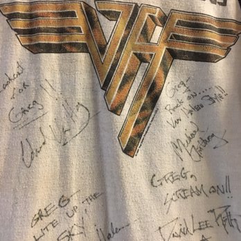 Rick's Records - 5/1/17. Dude. An original, authentic Van Halen 1980 World Tour t-shirt, personally signed by the entire band to some dude named Greg! - Music & DVDs Near Me - Shreveport, Louisiana Rick's Records - 5/1/17. Dude. An original, authentic Van Halen 1980 World Tour t-shirt, personally signed by the entire band to some dude named Greg! - Music & DVDs Near Me - Shreveport, Louisiana