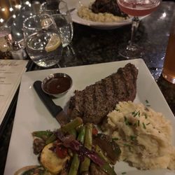 Out Aza Blue Market & Cafe - Grilled New York steak Chocolate cake