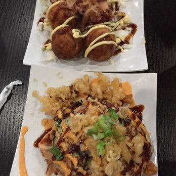Bonchon - Front is the salmon ball and back is the takoyaki. - Korean Near Me - Elk Grove, California Bonchon - Front is the salmon ball and back is the takoyaki. - Korean Near Me - Elk Grove, California