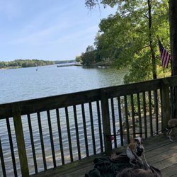 Oak Hollow Campground - Water view from tent landing.