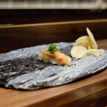 Kosaka - Red snapper, with shiso and a bit of umeboshi - Japanese Near Me - New York, New York Kosaka - Red snapper, with shiso and a bit of umeboshi - Japanese Near Me - New York, New York