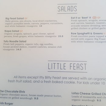 Big Feast Bistro and Catering - Menu - Gluten-Free Near Me - Maple Ridge, British Columbia