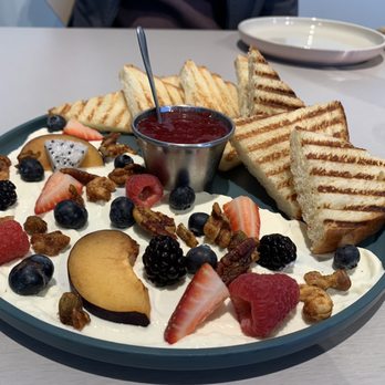 Cafe Contemporary - Homemade whipped ricotta plate. Very very fresh and not too sweet. 4/7/21 - Cafes Near Me - Oklahoma City, Oklahoma