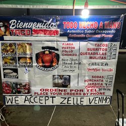 Abel and Abel Tacos - The menu with prices
