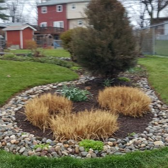 Curry Lawn Care - New River rock this year! At Matt's suggestion! Looks great - Snow Removal Near Me - Allentown, Pennsylvania Curry Lawn Care - New River rock this year! At Matt's suggestion! Looks great - Snow Removal Near Me - Allentown, Pennsylvania