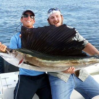 Get Hooked Fishing Charters - Sailfish caught 7 miles offshore with Get Hooked Charters - Boat Charters Near Me - Galveston, Texas