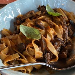 Portarrossa - Tagliatelle and mushroom. Vegan friendly